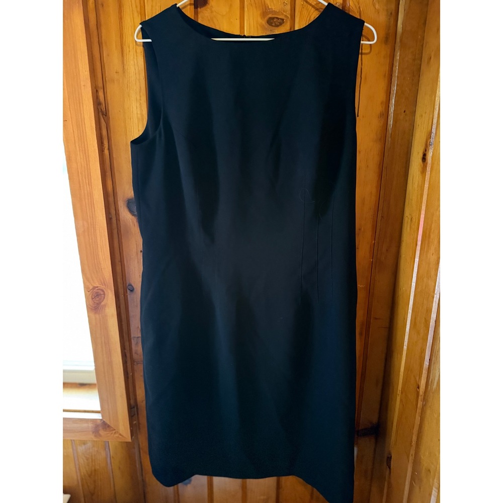 Laura Scott Black Sleeveless Sheath Dress Career Cocktail Party size 12